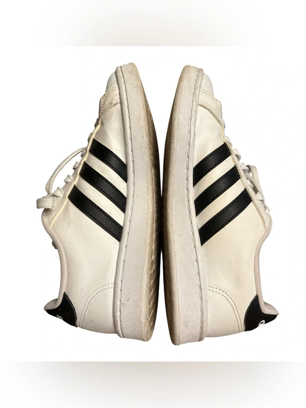 Adidas Grand Court Sneakers Women’s Size 7 White Black Classic 3-Stripes